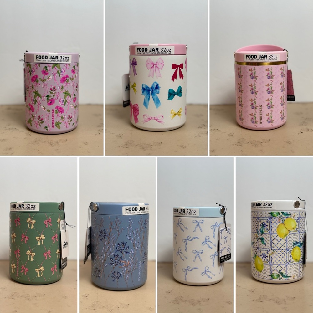 Hydrapeak 32oz Insulated Food Jar – Stainless Steel Thermos – Pick Your Style